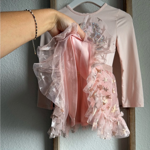 Bmagical Unicorn Sequin Tulle Metallic Star dress sz: 4 - Picture 4 of 9